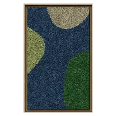 Colorful abstract painting with blue and green hues.